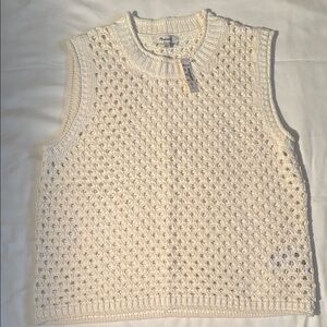 Women's Cream Sweater Vest